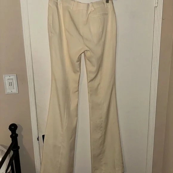 NWT Alexander MCQUEEN Crepe Ivory bootcut pants Size 44 (US8) - Picture 12 of 12